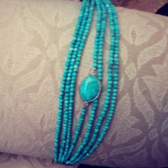 Mine Finds by Jay King Turquoise 7 Strand Bracelet - Picture 5 of 9